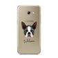 Boston Terrier Personalised Samsung Galaxy A5 2017 Case on gold phone