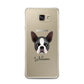 Boston Terrier Personalised Samsung Galaxy A7 2016 Case on gold phone