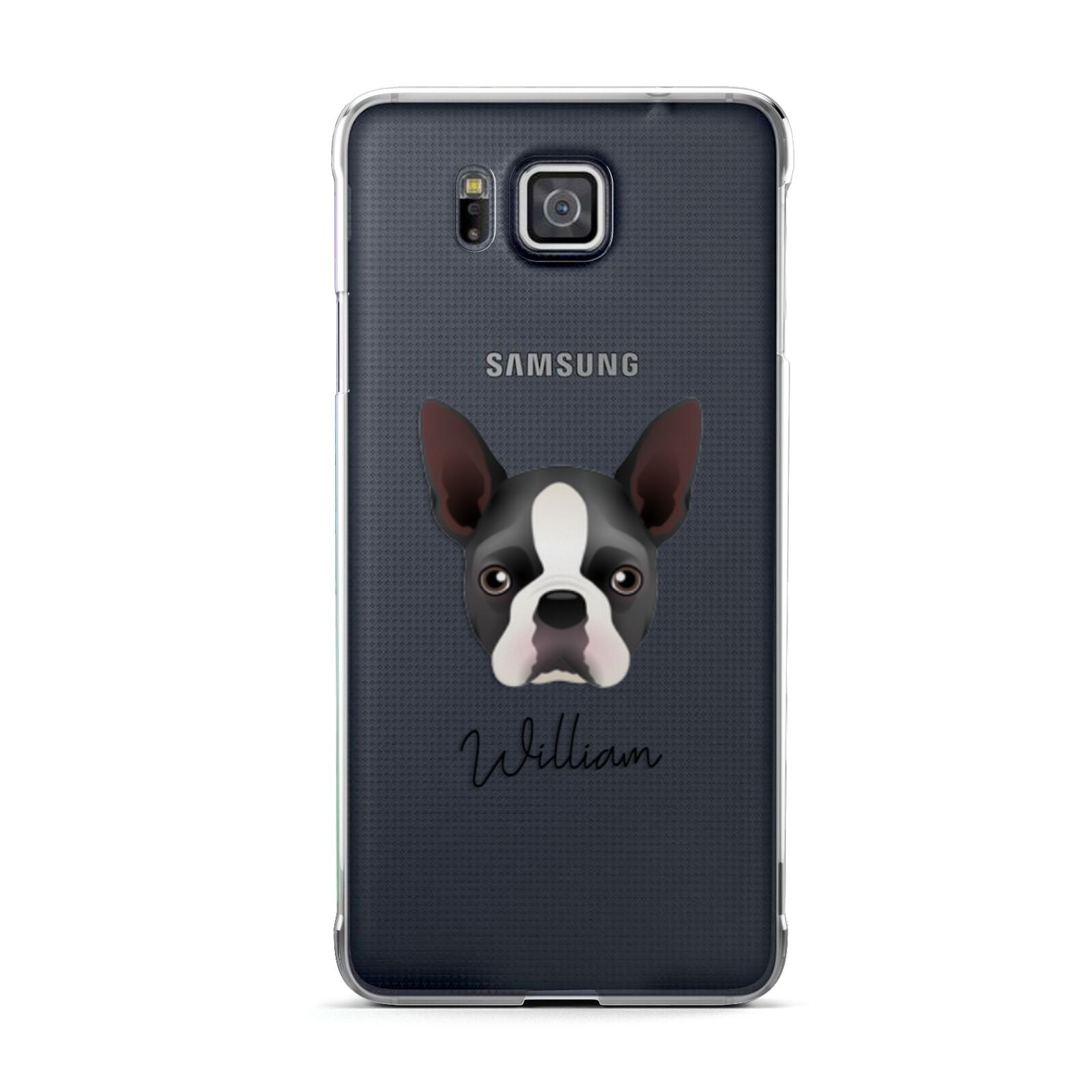 Boston Terrier Personalised Samsung Galaxy Alpha Case
