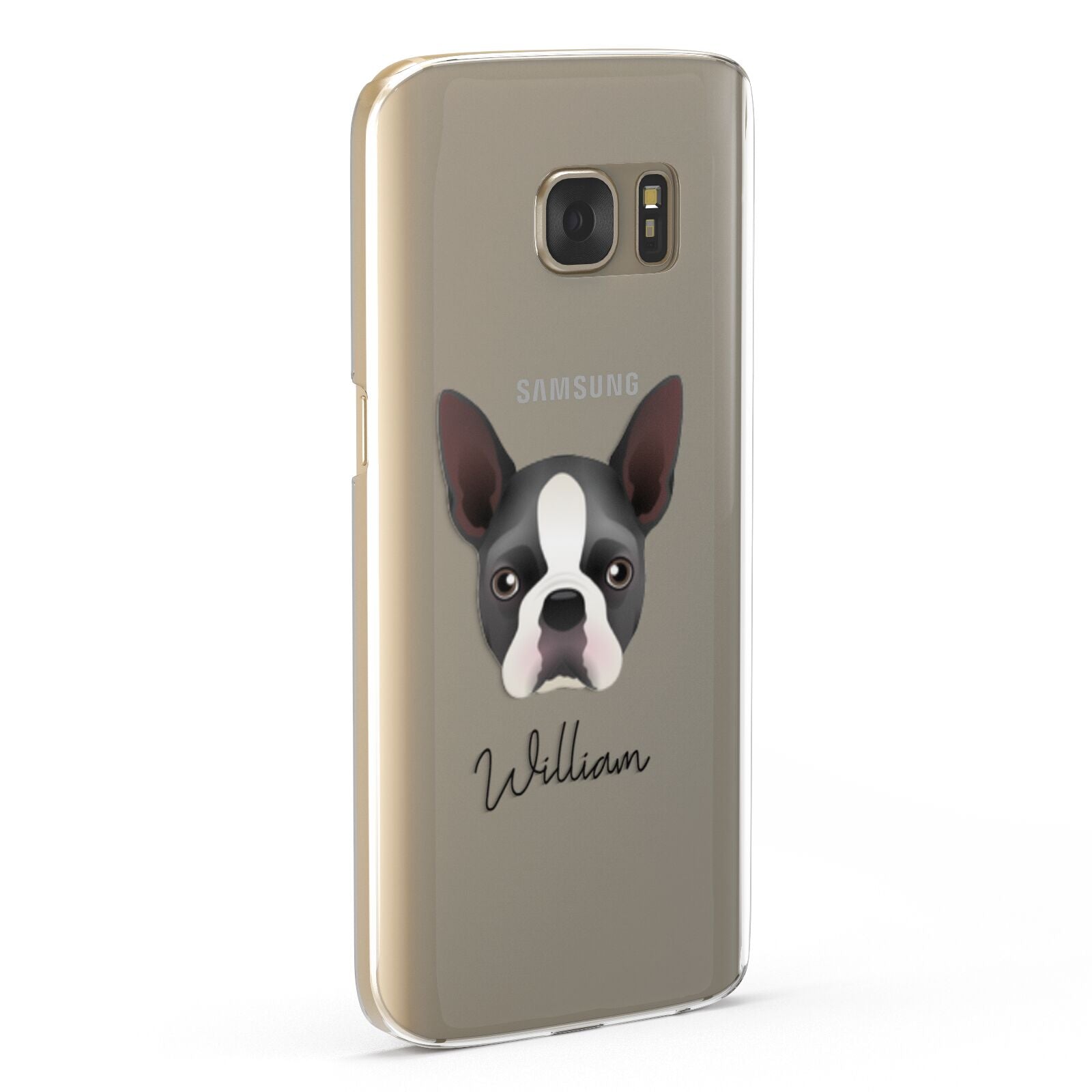 Boston Terrier Personalised Samsung Galaxy Case Fourty Five Degrees
