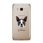 Boston Terrier Personalised Samsung Galaxy J7 2016 Case on gold phone