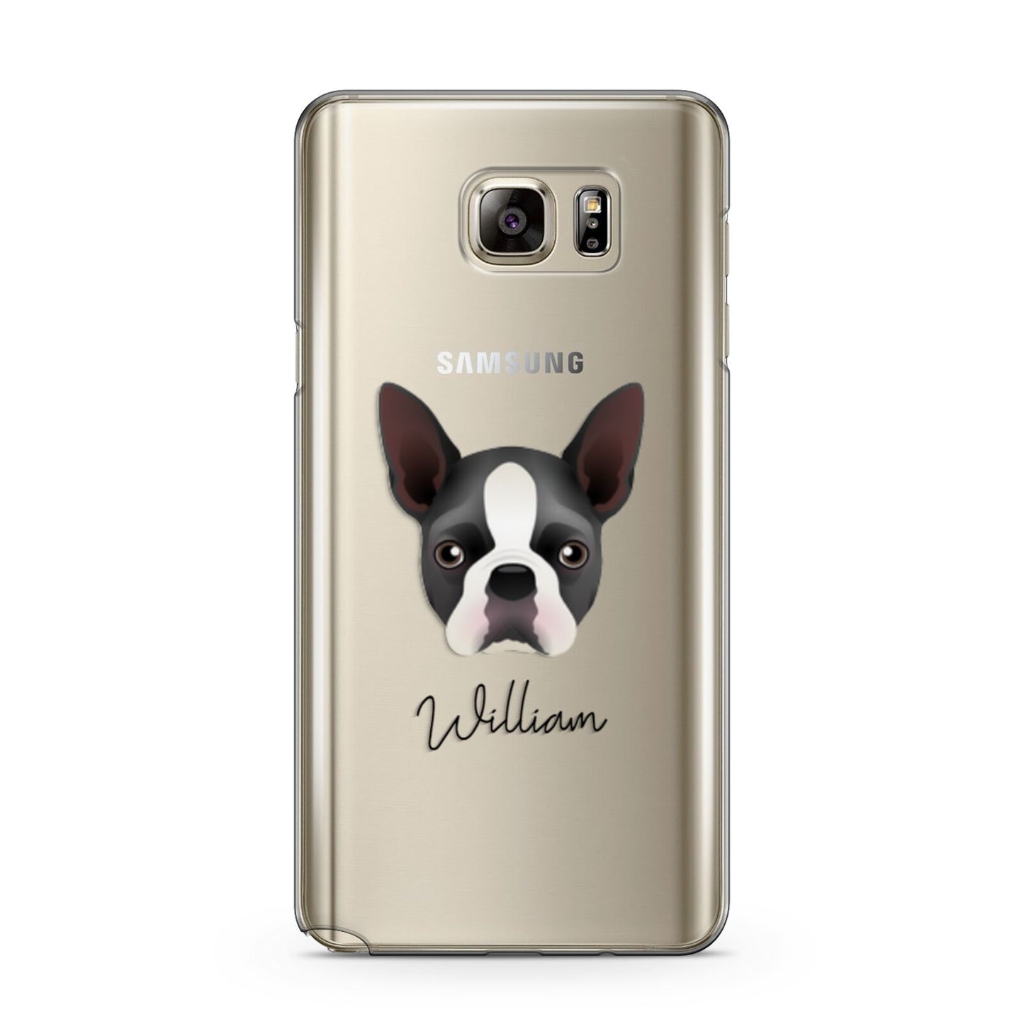 Boston Terrier Personalised Samsung Galaxy Note 5 Case