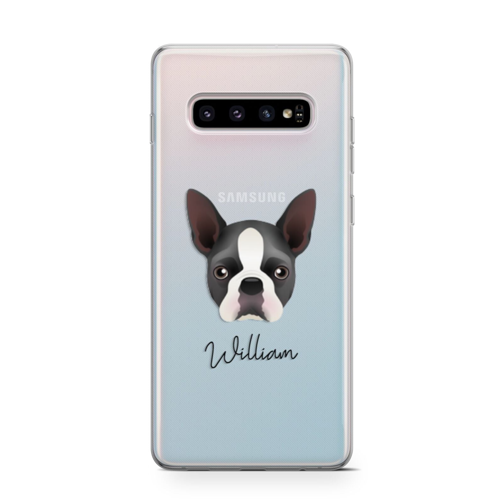 Boston Terrier Personalised Samsung Galaxy S10 Case