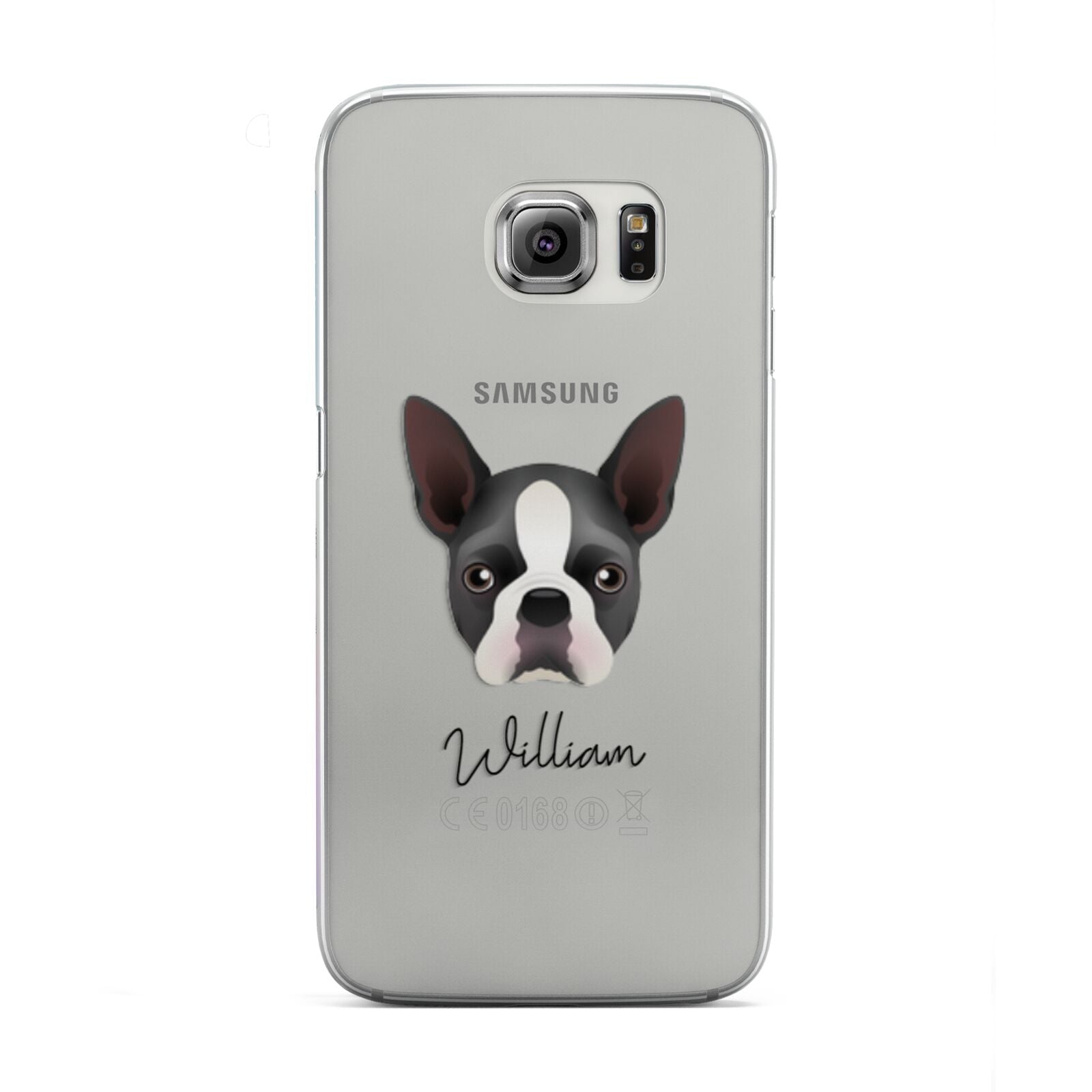 Boston Terrier Personalised Samsung Galaxy S6 Edge Case