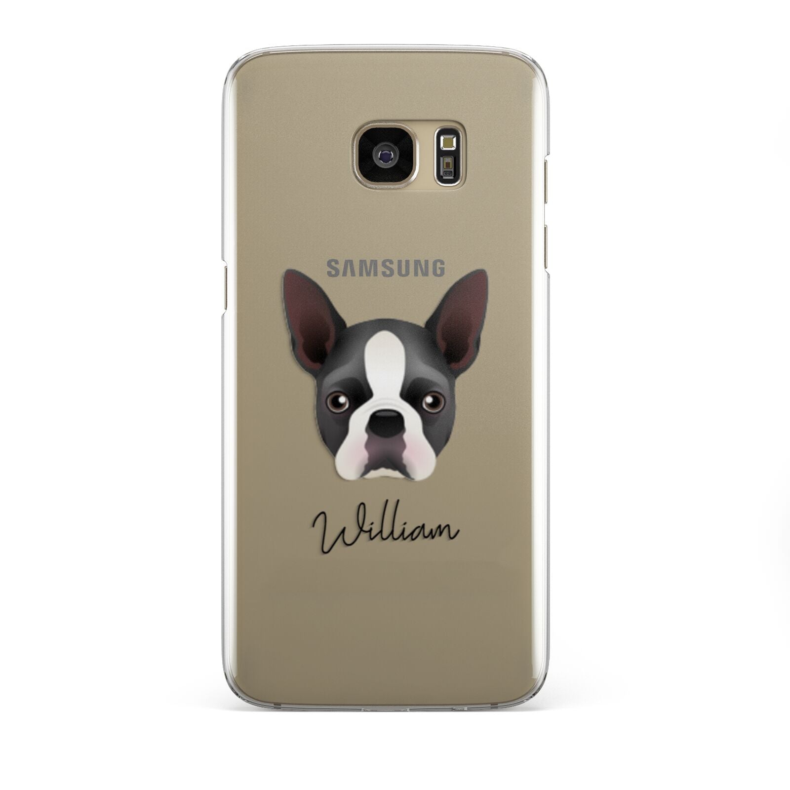 Boston Terrier Personalised Samsung Galaxy S7 Edge Case