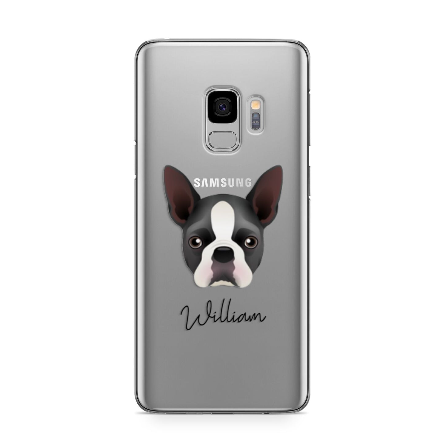 Boston Terrier Personalised Samsung Galaxy S9 Case