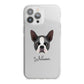 Boston Terrier Personalised iPhone 13 Pro Max TPU Impact Case with White Edges