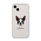 Boston Terrier Personalised iPhone 14 Plus Clear Tough Case Starlight