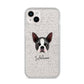 Boston Terrier Personalised iPhone 14 Plus Glitter Tough Case Starlight