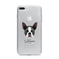 Boston Terrier Personalised iPhone 7 Plus Bumper Case on Silver iPhone