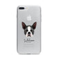 Boston Terrier Personalised iPhone 7 Plus Bumper Case on Silver iPhone