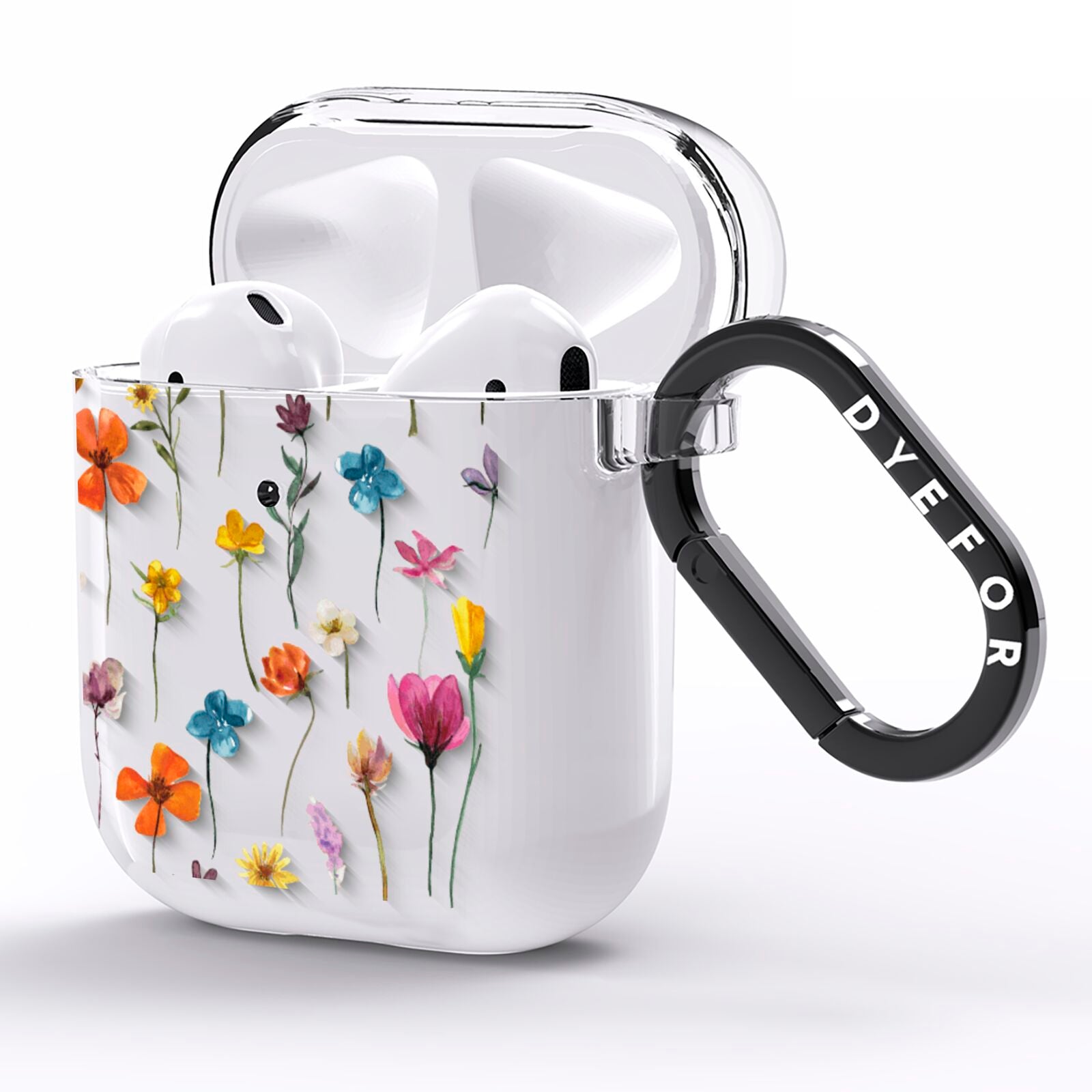 Botanical Floral AirPods Clear Case Side Image