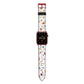 Botanical Floral Apple Watch Strap with Red Hardware