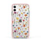 Botanical Floral Apple iPhone 11 in White with Pink Impact Case