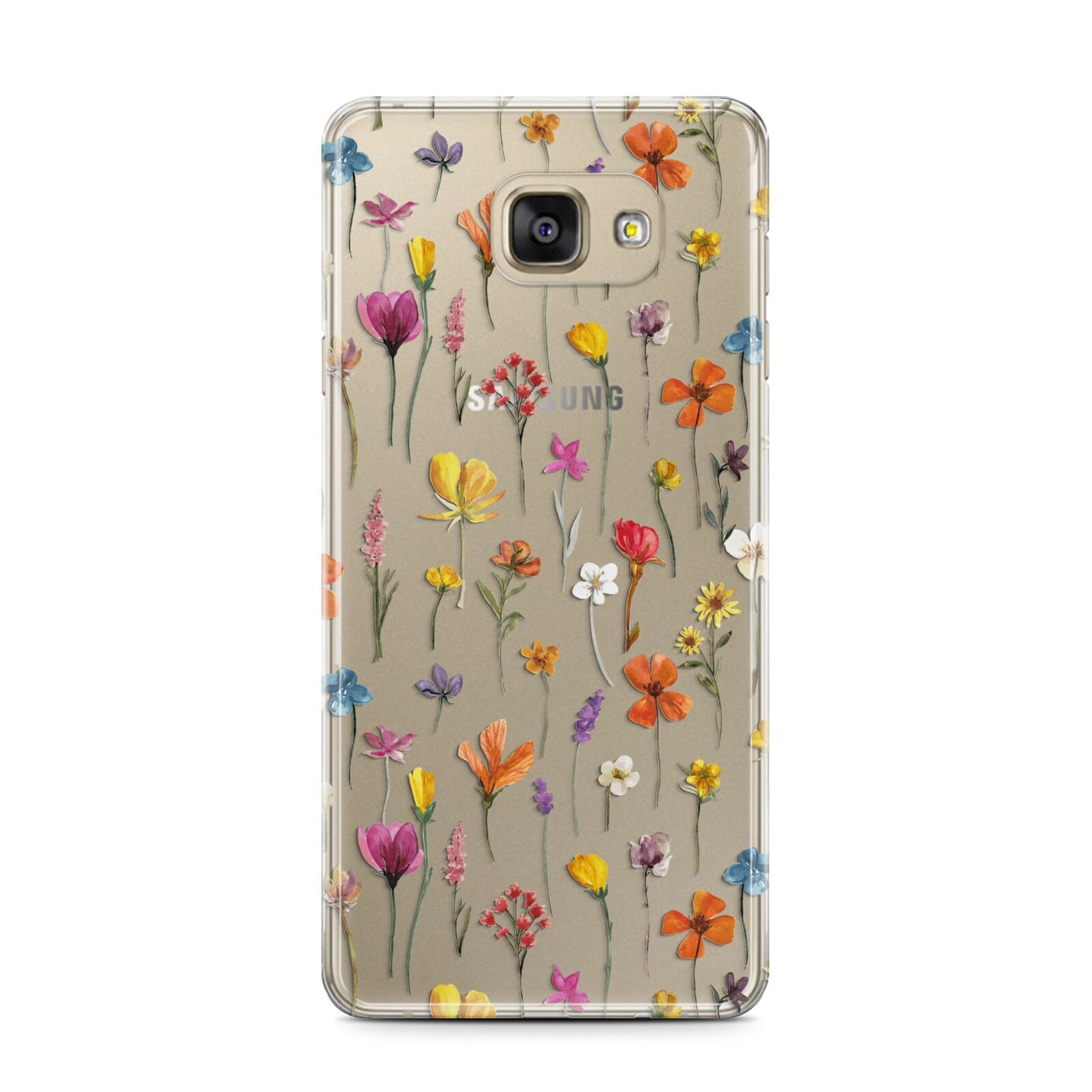 Botanical Floral Samsung Galaxy A7 2016 Case on gold phone