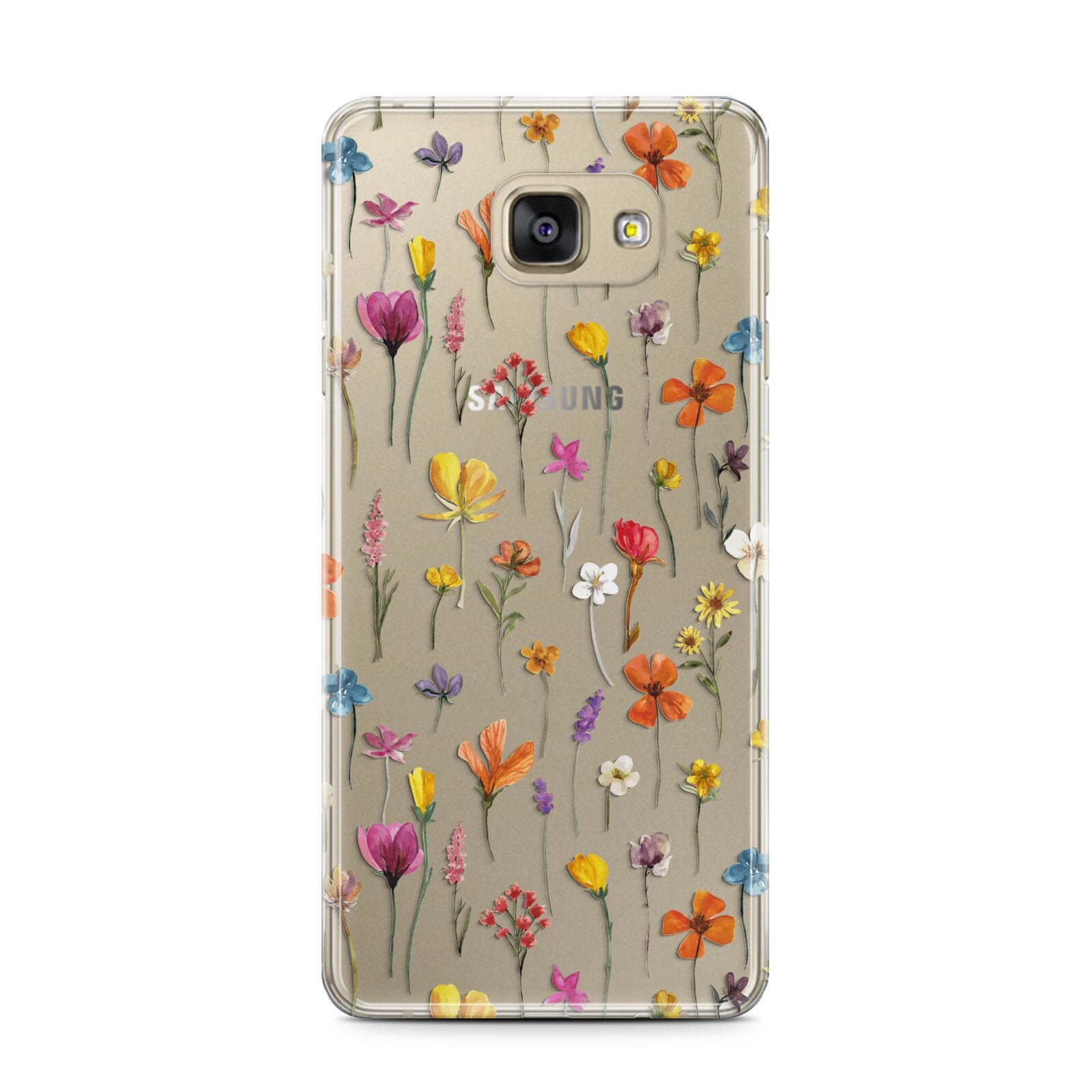 Botanical Floral Samsung Galaxy A7 2016 Case on gold phone