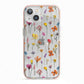 Botanical Floral iPhone 13 TPU Impact Case with Pink Edges