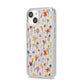 Botanical Floral iPhone 14 Glitter Tough Case Starlight Angled Image