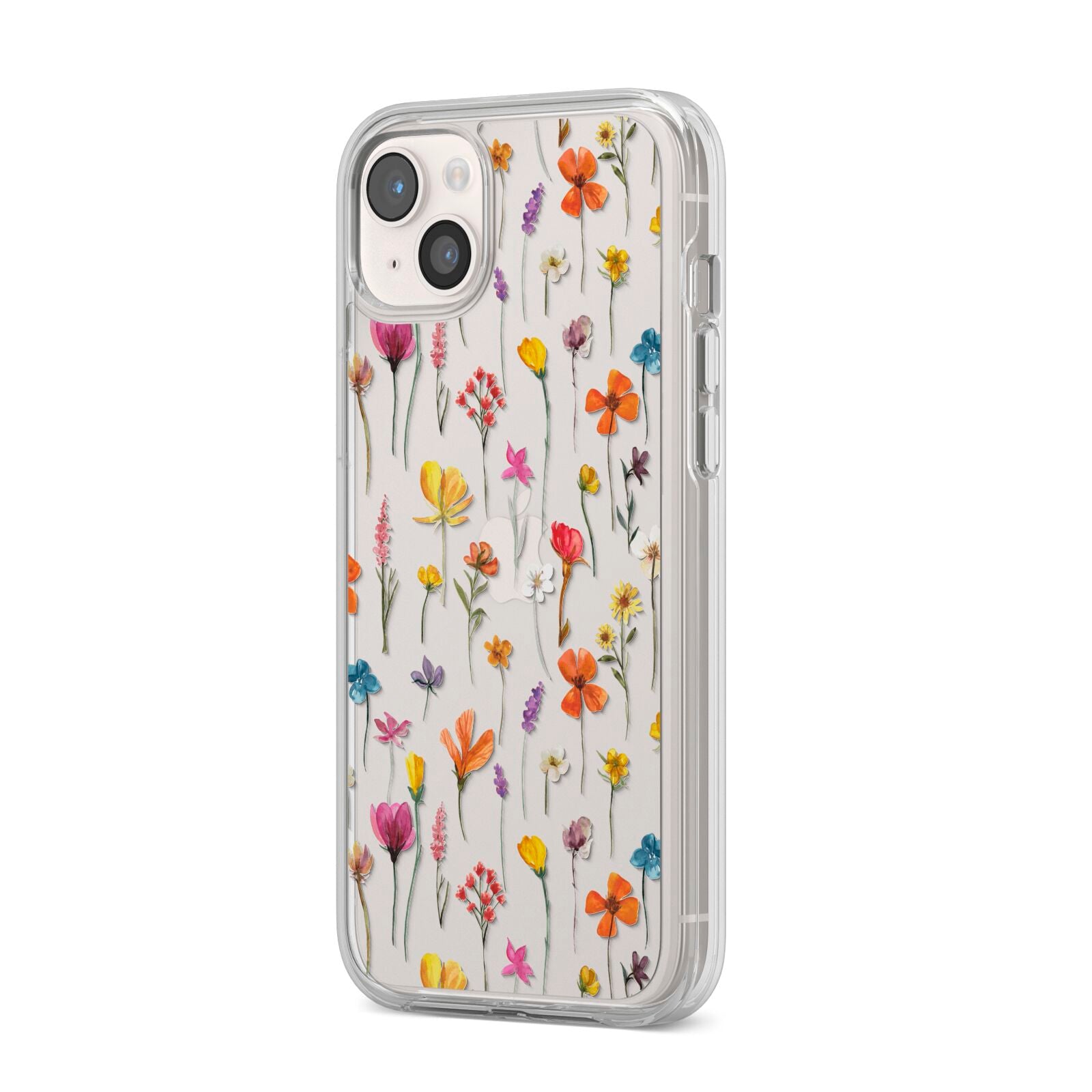 Botanical Floral iPhone 14 Plus Clear Tough Case Starlight Angled Image