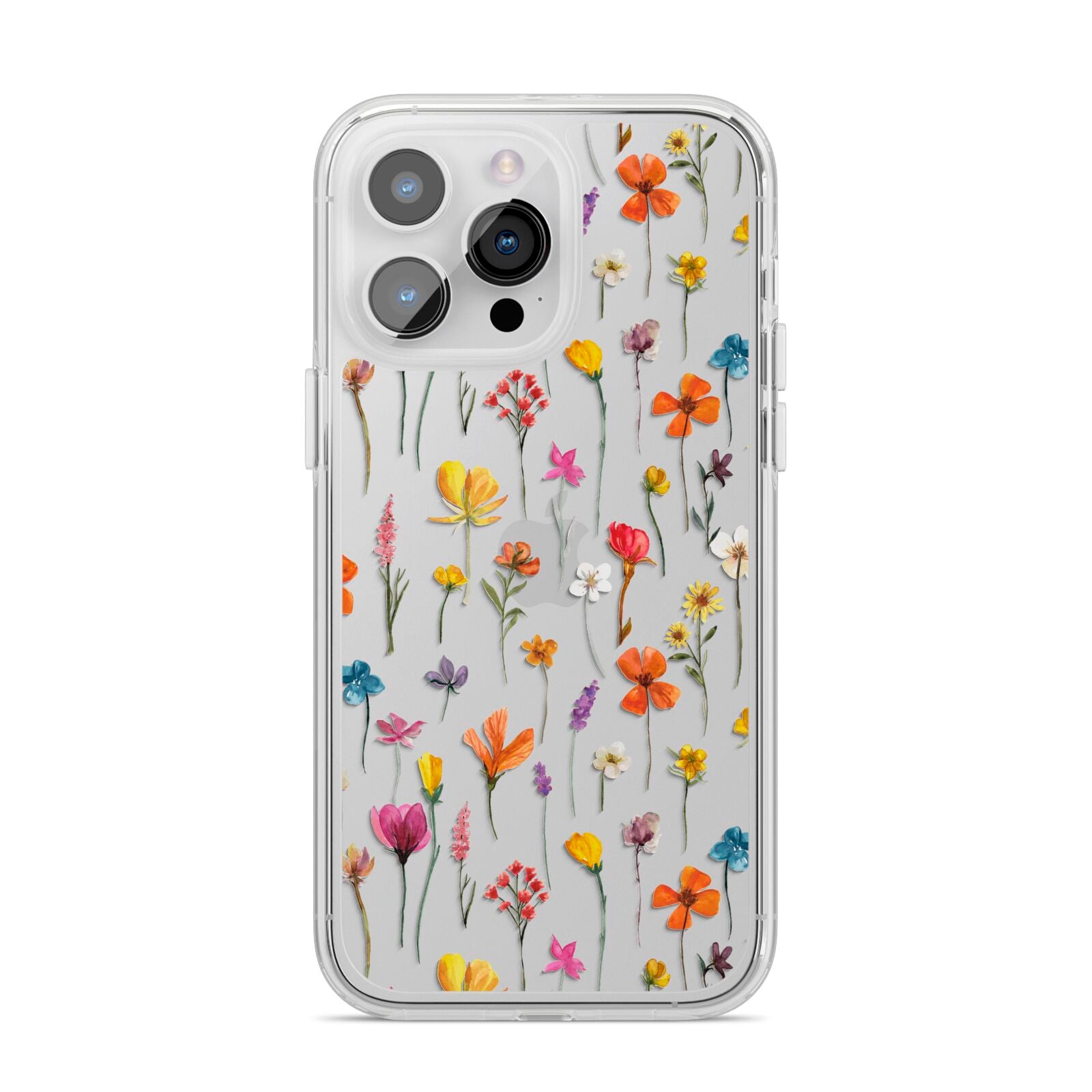 Botanical Floral iPhone 14 Pro Max Clear Tough Case Silver