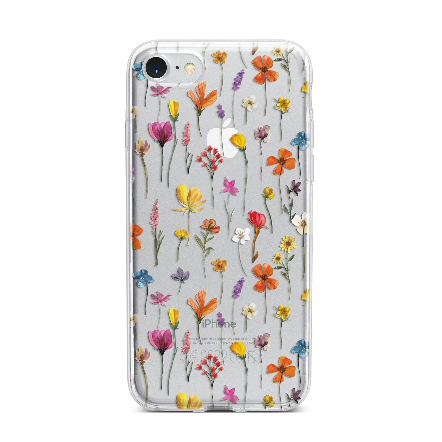 Botanical Floral iPhone 7 Bumper Case on Silver iPhone