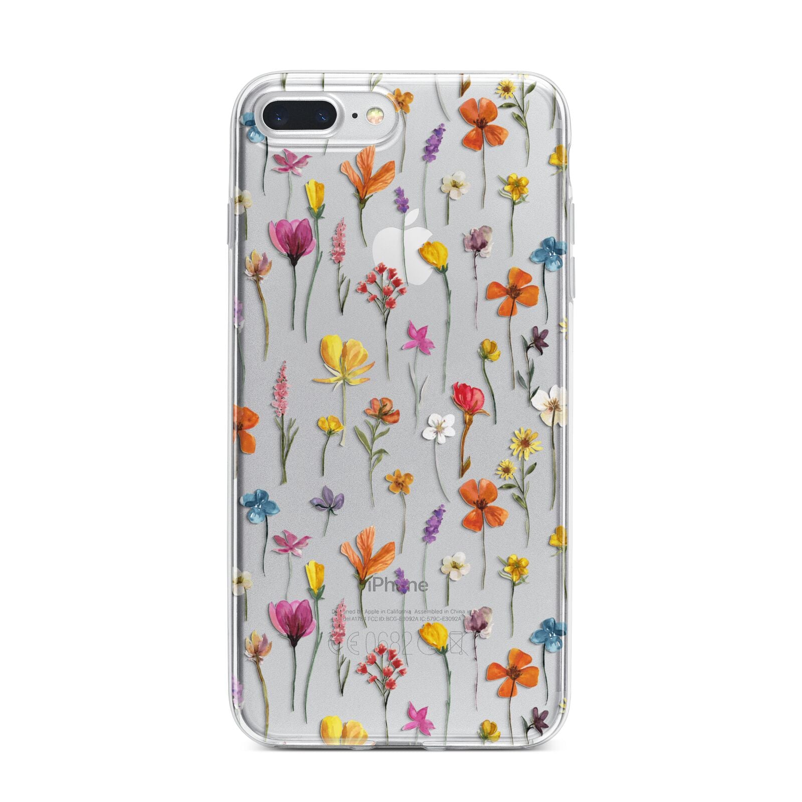 Botanical Floral iPhone 7 Plus Bumper Case on Silver iPhone