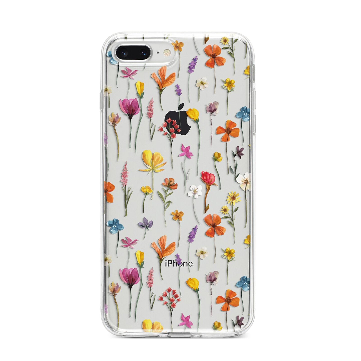 Botanical Floral iPhone 8 Plus Bumper Case on Silver iPhone