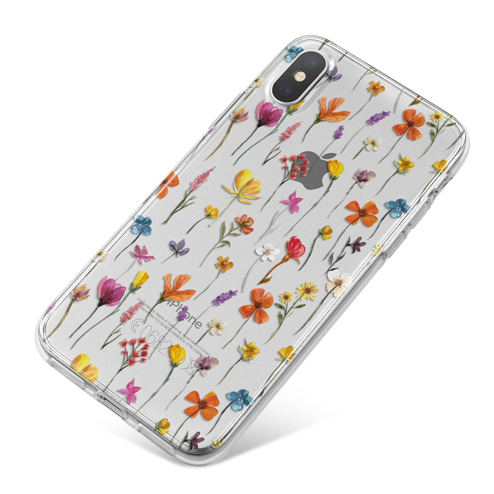 Botanical Floral iPhone X Bumper Case on Silver iPhone