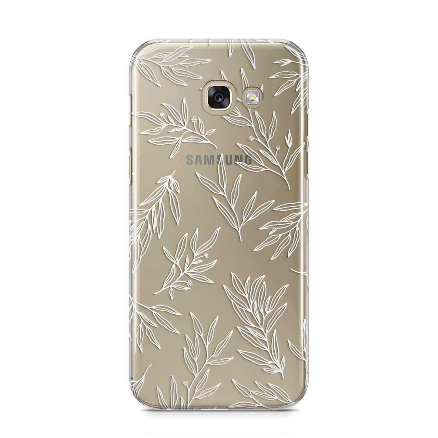 Botanical Leaf Samsung Galaxy A5 2017 Case on gold phone