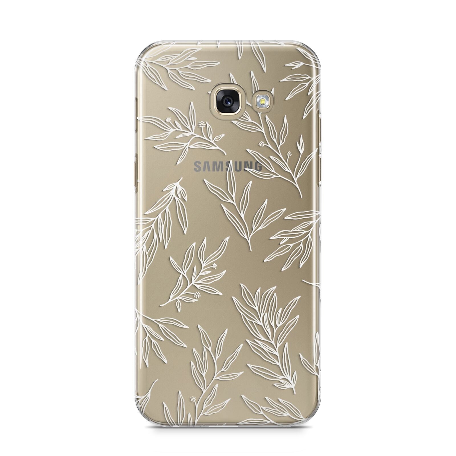 Botanical Leaf Samsung Galaxy A5 2017 Case on gold phone