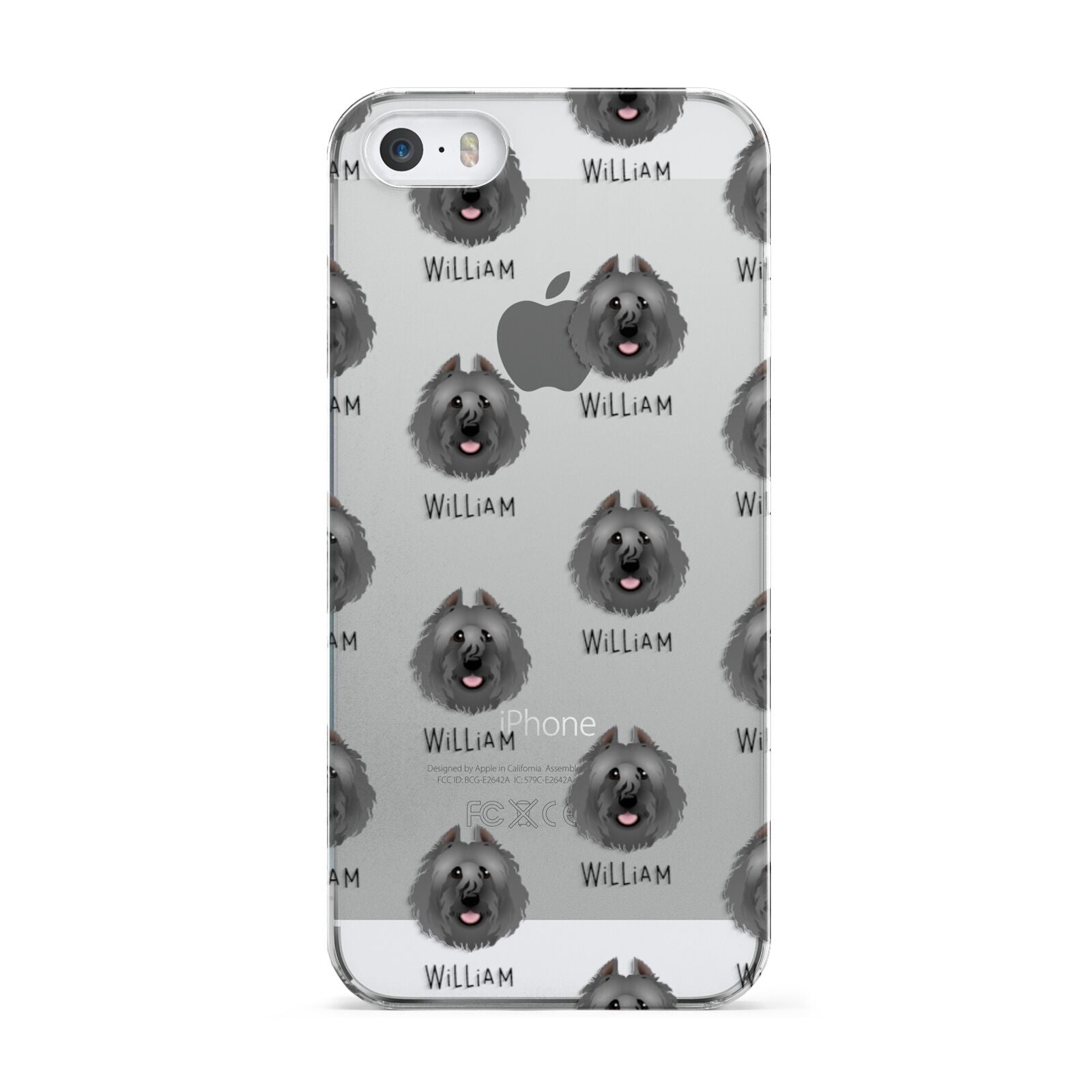 Bouvier Des Flandres Icon with Name Apple iPhone 5 Case