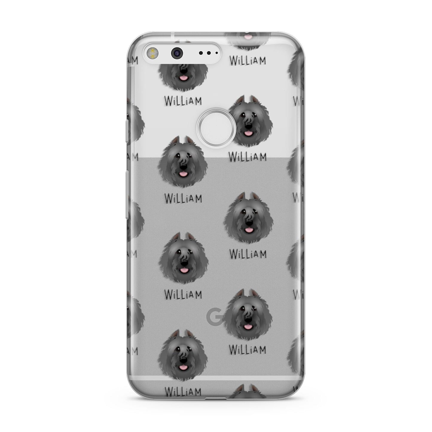 Bouvier Des Flandres Icon with Name Google Pixel Case