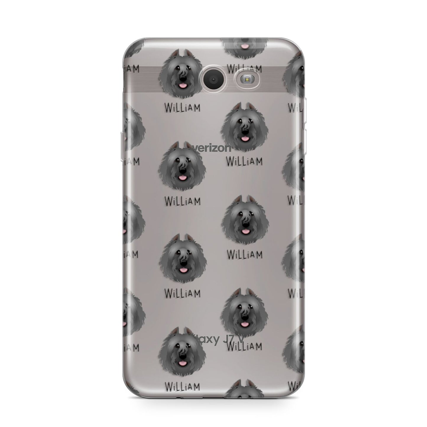 Bouvier Des Flandres Icon with Name Samsung Galaxy J7 2017 Case