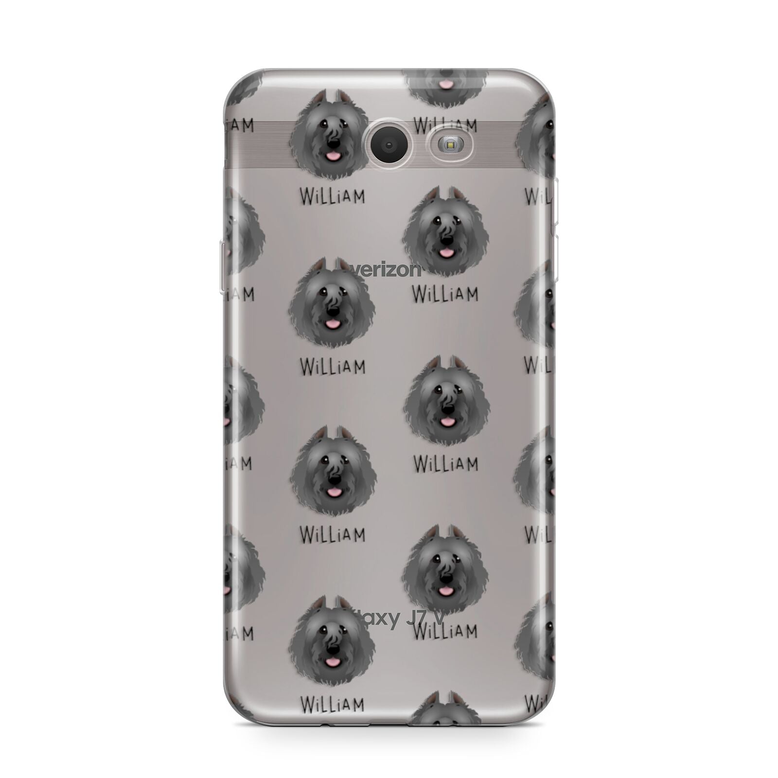 Bouvier Des Flandres Icon with Name Samsung Galaxy J7 2017 Case