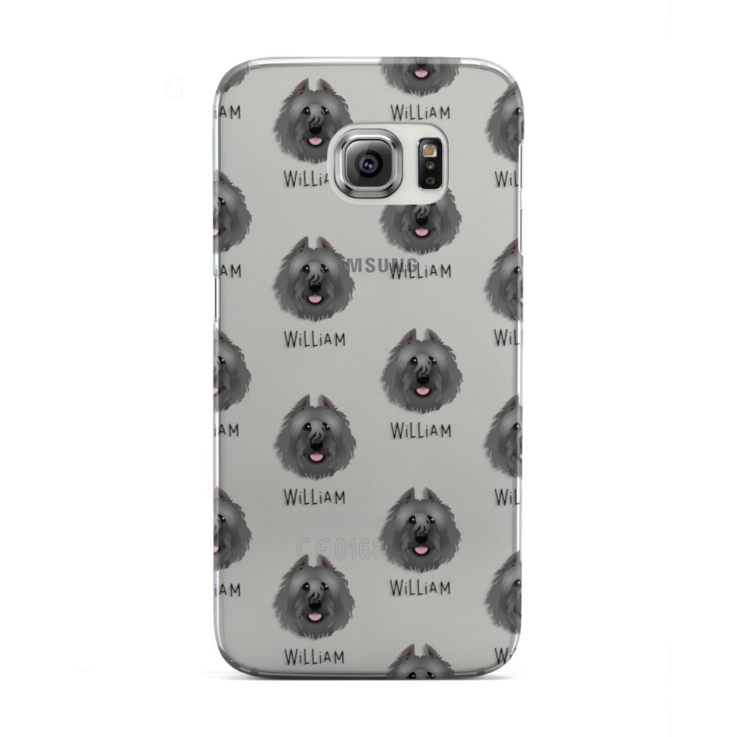 Bouvier Des Flandres Icon with Name Samsung Galaxy S6 Edge Case