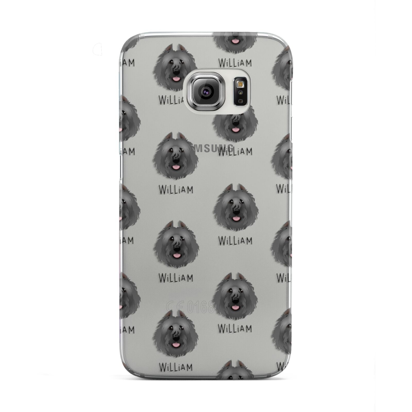 Bouvier Des Flandres Icon with Name Samsung Galaxy S6 Edge Case