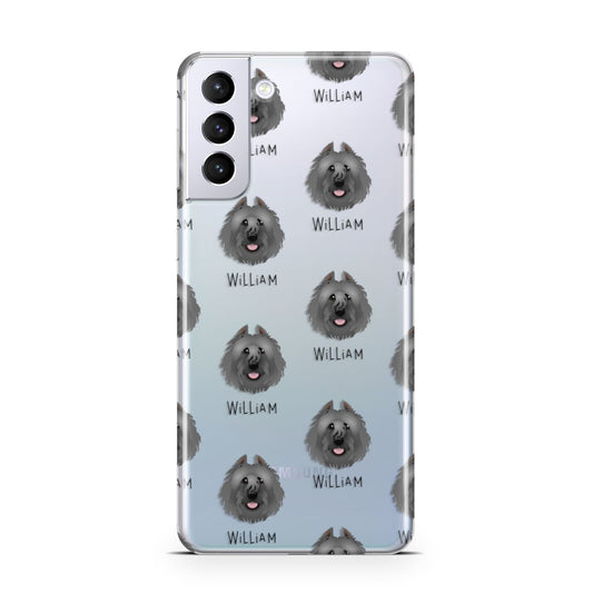 Bouvier Des Flandres Icon with Name Samsung S21 Plus Phone Case