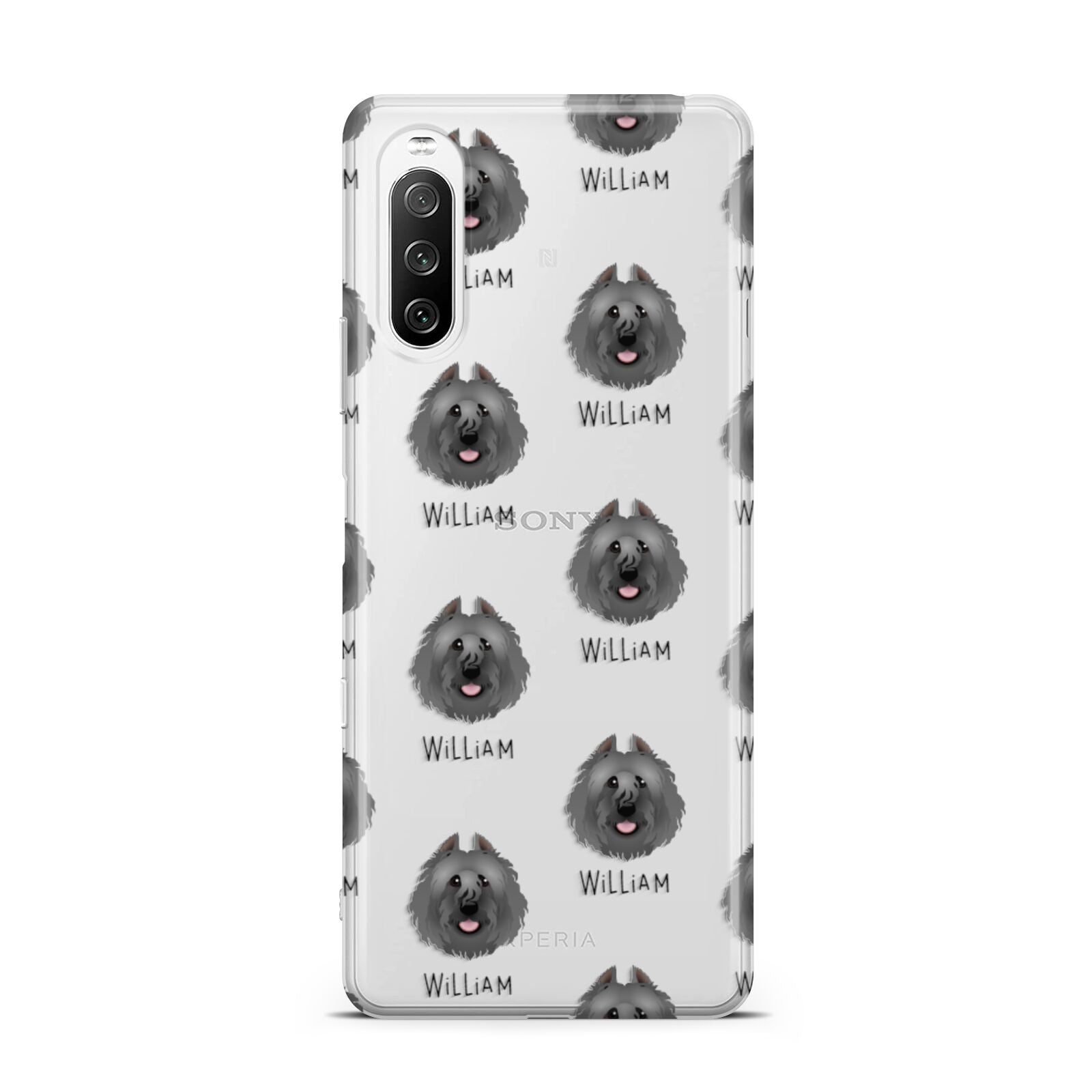 Bouvier Des Flandres Icon with Name Sony Xperia 10 III Case