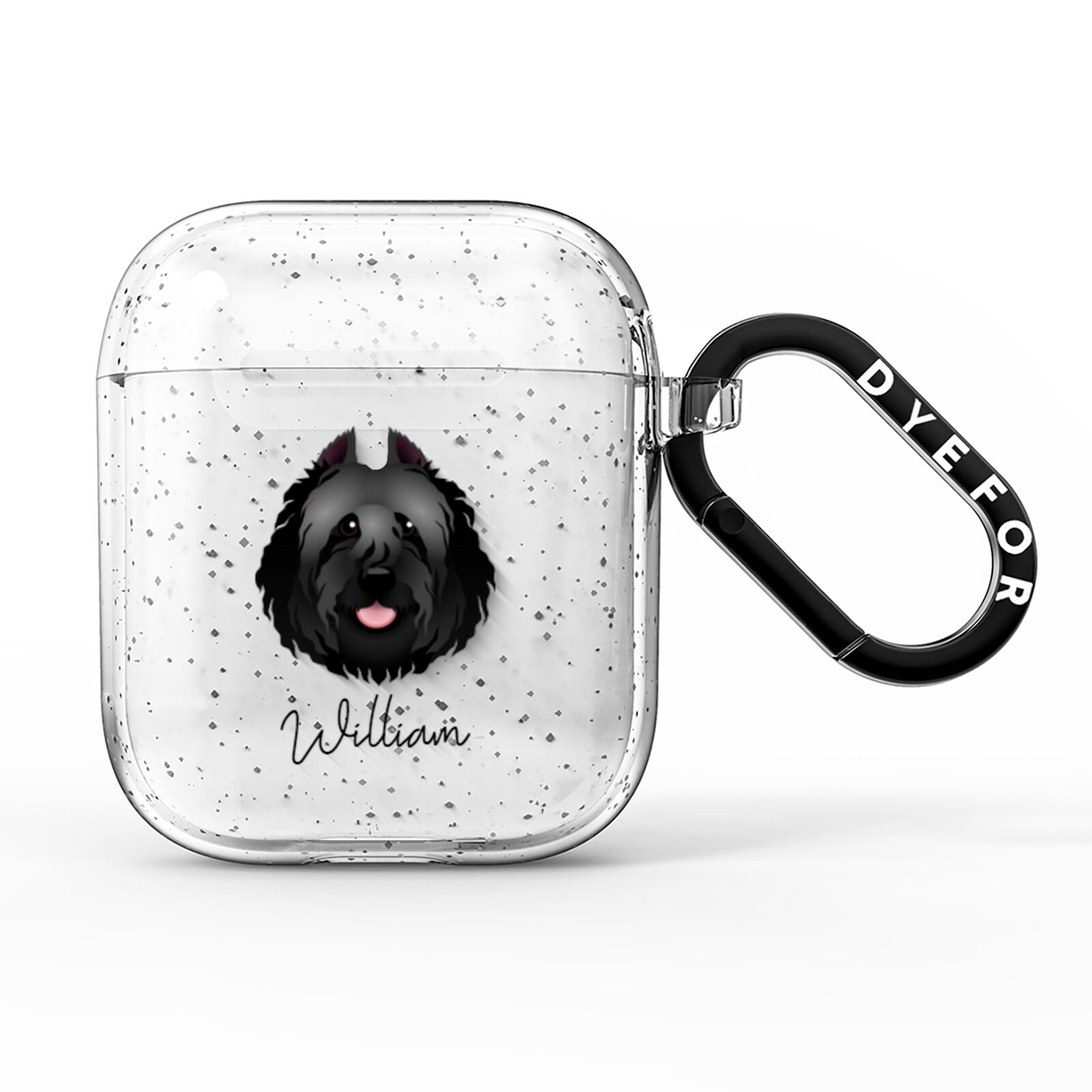Bouvier Des Flandres Personalised AirPods Glitter Case