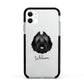 Bouvier Des Flandres Personalised Apple iPhone 11 in White with Black Impact Case