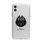 Bouvier Des Flandres Personalised Apple iPhone 11 in White with Bumper Case
