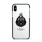Bouvier Des Flandres Personalised Apple iPhone Xs Impact Case Black Edge on Silver Phone