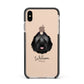 Bouvier Des Flandres Personalised Apple iPhone Xs Max Impact Case Black Edge on Gold Phone