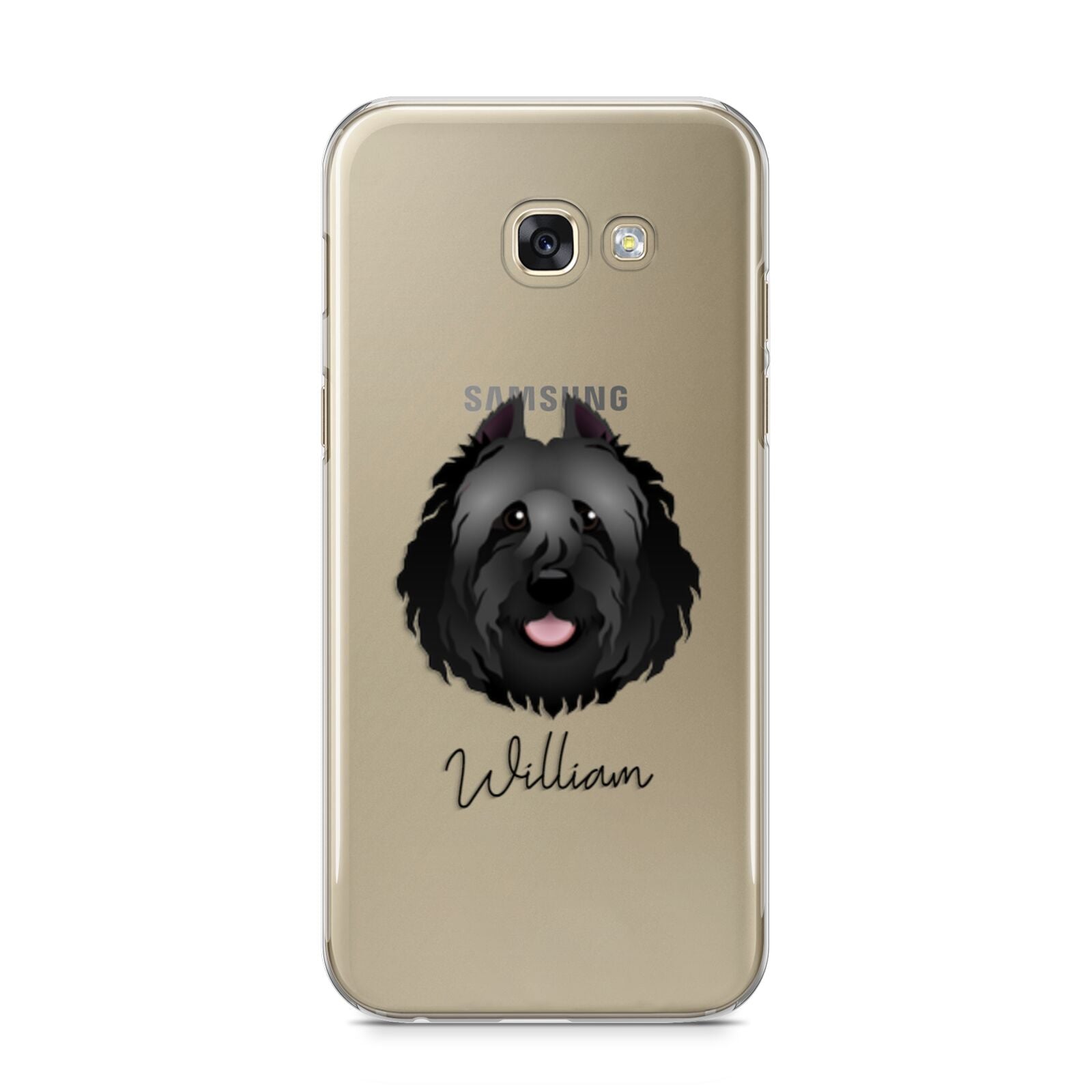 Bouvier Des Flandres Personalised Samsung Galaxy A5 2017 Case on gold phone