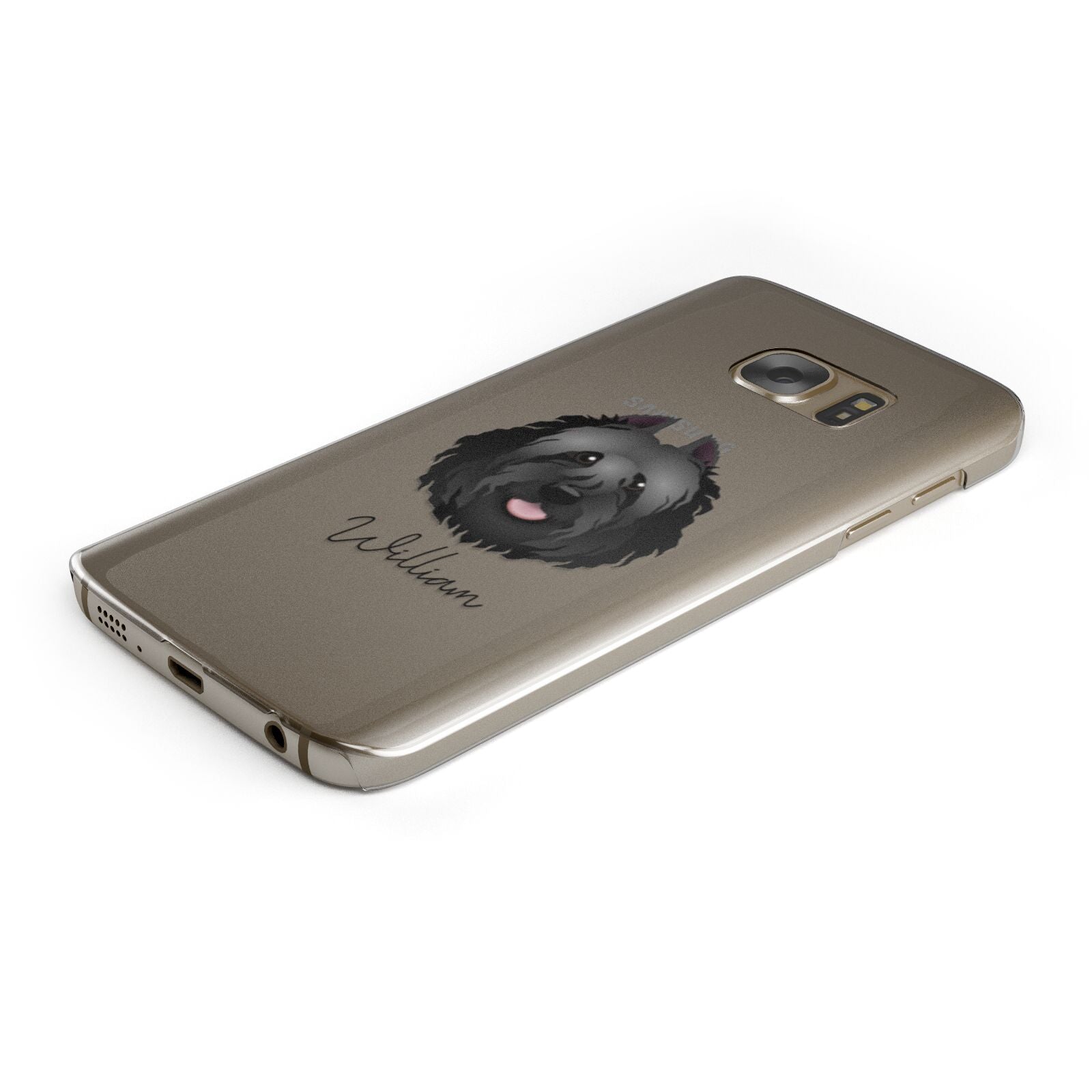Bouvier Des Flandres Personalised Samsung Galaxy Case Bottom Cutout