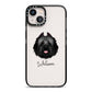 Bouvier Des Flandres Personalised iPhone 13 Black Impact Case on Silver phone