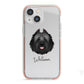 Bouvier Des Flandres Personalised iPhone 13 Mini TPU Impact Case with Pink Edges