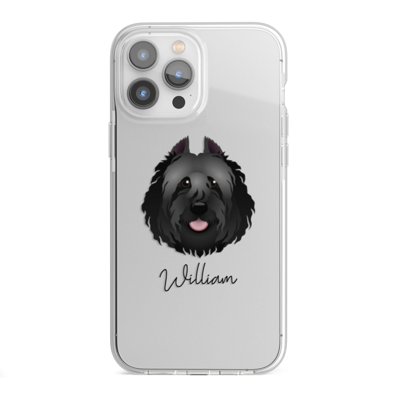 Bouvier Des Flandres Personalised iPhone 13 Pro Max TPU Impact Case with White Edges