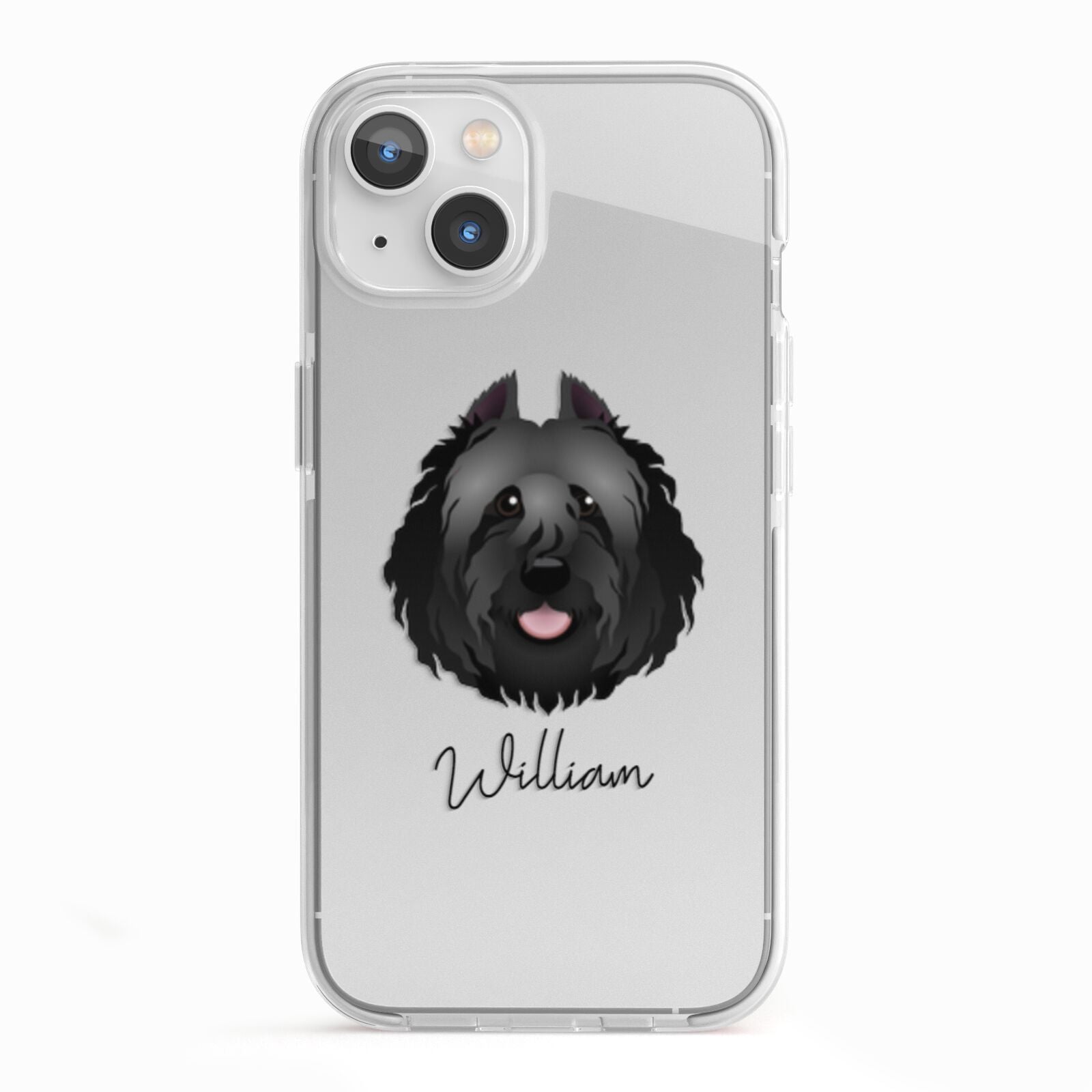 Bouvier Des Flandres Personalised iPhone 13 TPU Impact Case with White Edges