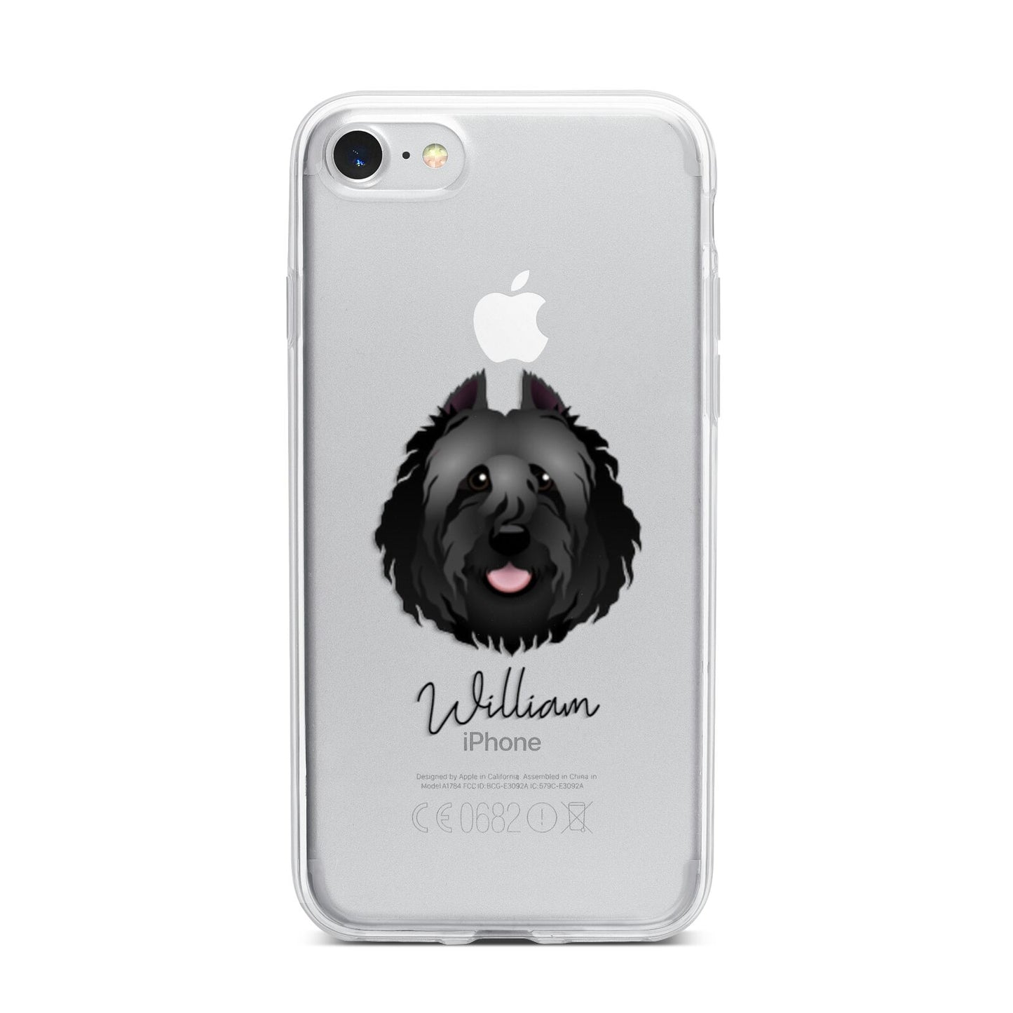Bouvier Des Flandres Personalised iPhone 7 Bumper Case on Silver iPhone